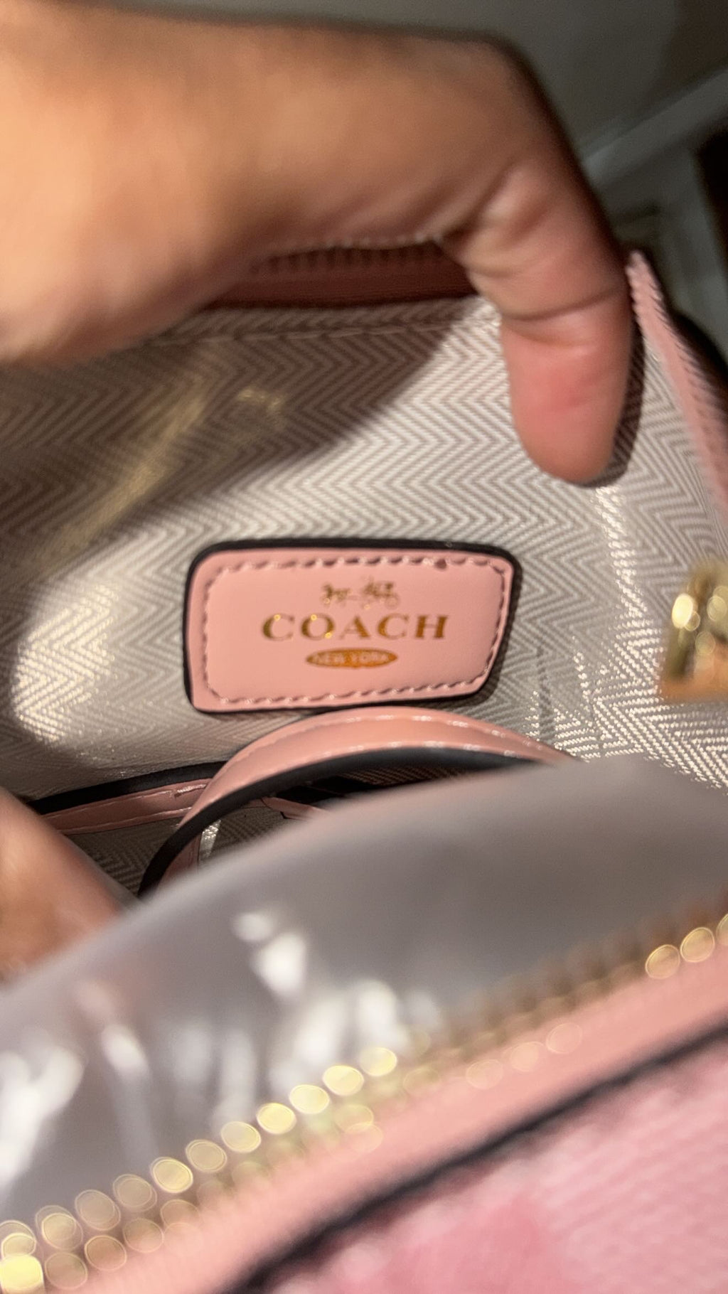 Pink coach bag